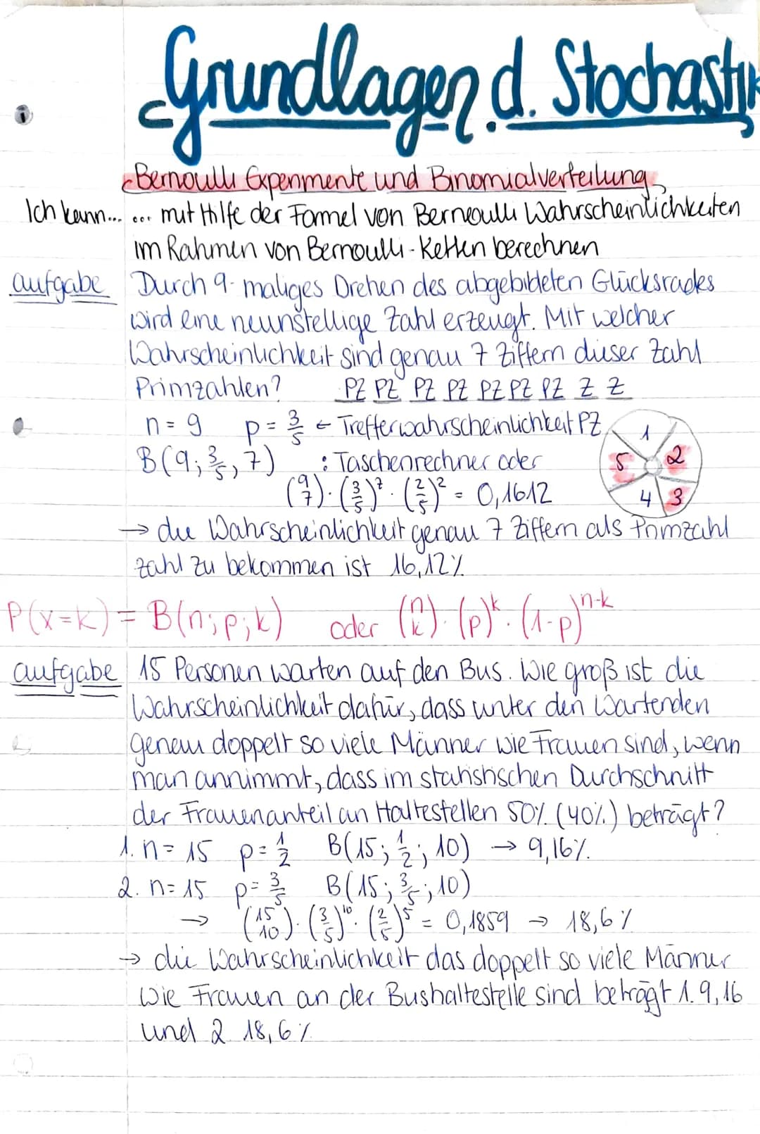 mathe Lernzettel
Das musst du alles drauf haben in Stochastik...
Laplace-Experiment: Zufallsexperiment, bei dem
alle möglichen Ergebnisse gl