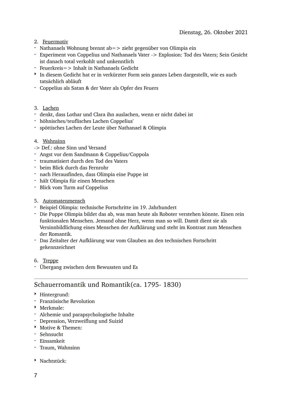 Dienstag, 26. Oktober 2021

Der Sandmann

Allgemeine Infos:
Autor: E.T.A. Hoffmann (Ernst Theodor Amadeus Hoffmann)
Jahr: 1816
Textsorte: No