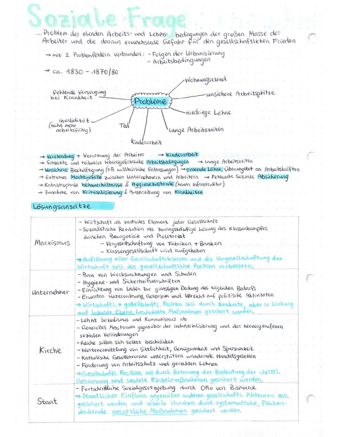 Industrialisierung Soziale Frage
Industriegesellschaft
- Betrieb mit Dampfkraft / Strom
-Großbetrieb
-Massenproduktion
-Trennung von Wohn- u