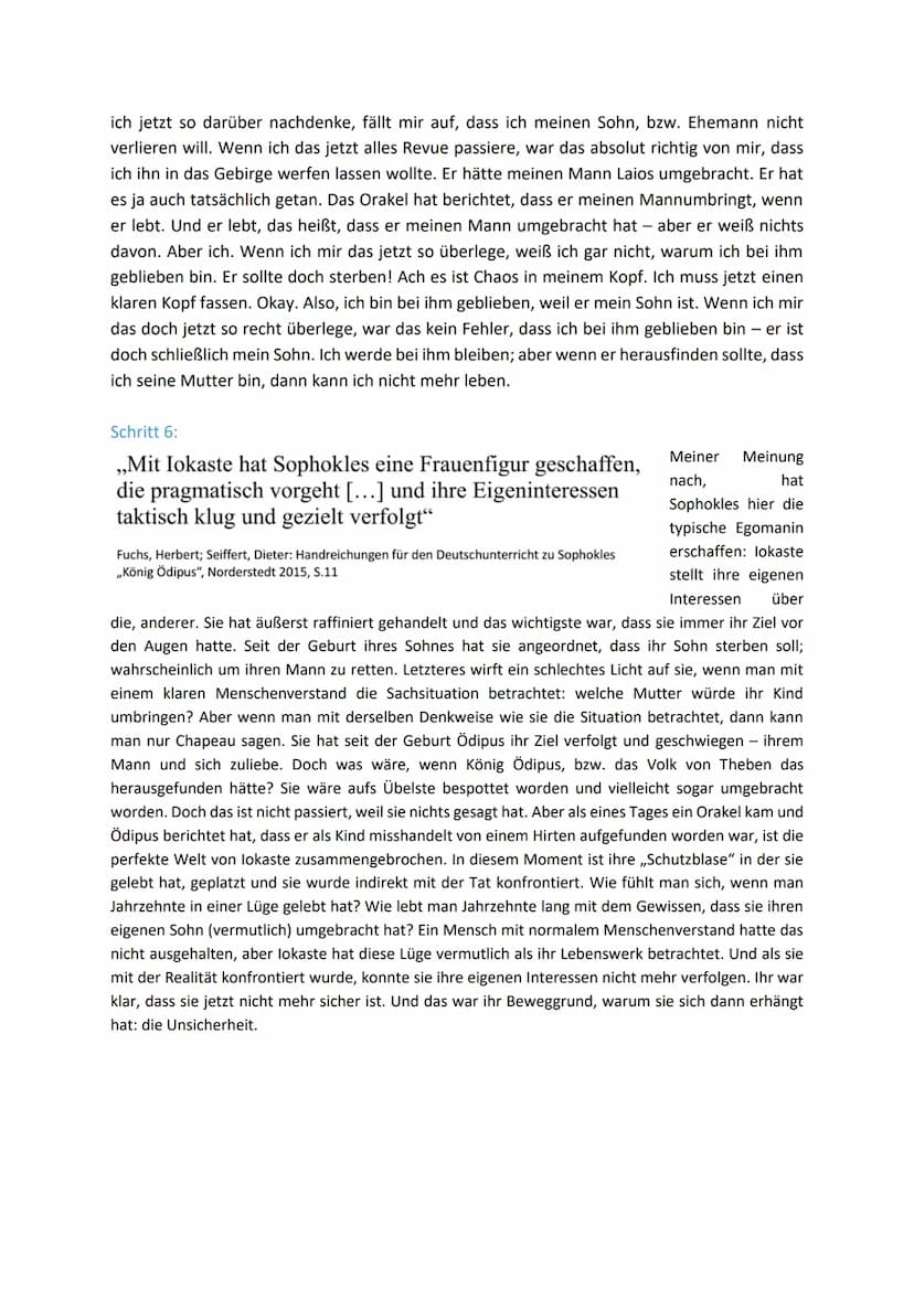 Rocco Alessi
LK Deutsch
Hr. Lutter-Mörsdorf
Schritt 1:
,,[...] der König steht nicht allein, er wird von der Gattin
umsorgt und geliebt."
Zi
