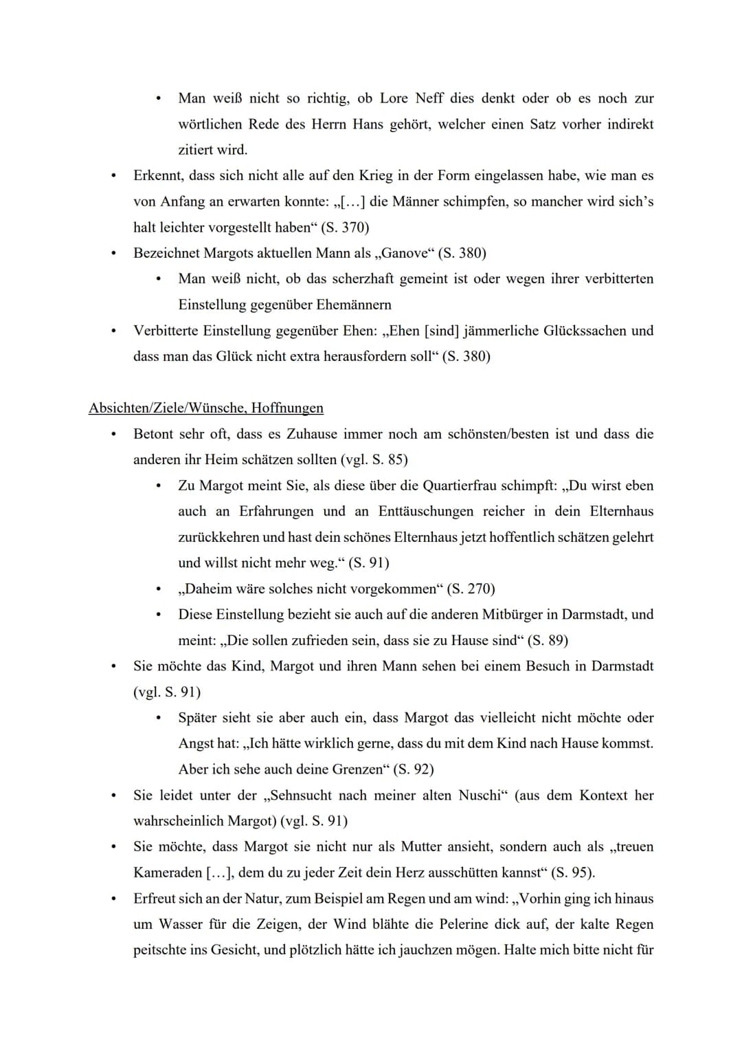 Charakterisierung von Lore Neff (Margots Mutter)
2. Charakterisierung von Lore Neff
Name:
●
Alter:
Beruf:
Lore Neff
Nationalität:
Nicht ange