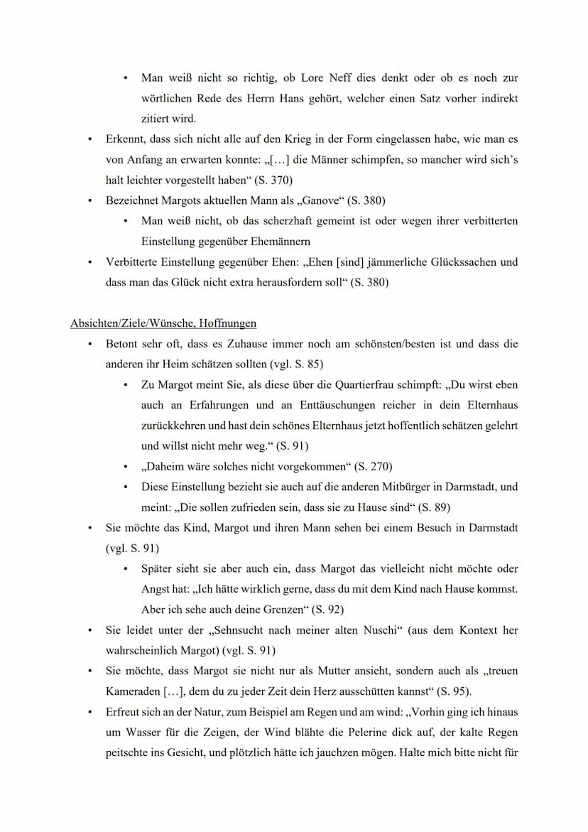 Charakterisierung von Lore Neff (Margots Mutter)
2. Charakterisierung von Lore Neff
Name:
●
Alter:
Beruf:
Lore Neff
Nationalität:
Nicht ange