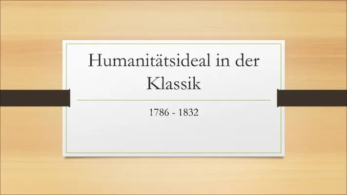 Know Humanitätsideal in der Klassik thumbnail