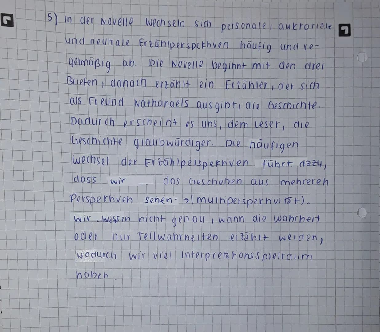 r
السلام
Textstelle
2. S.29 2.35
S323
Das Exibilem is co im Bandmann:
Ereahlverhalten
->>
5.02.2021
1. 528.24 Auktorialer Erzähler:
• Es wir