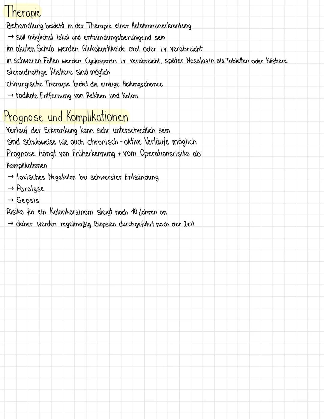 Colitis ukerosa
Definition
es handelt sich um eine entzündliche Erkrankung, die auf die Schleimhaut (Mukosa) des Kolons beschränkt ist
begin