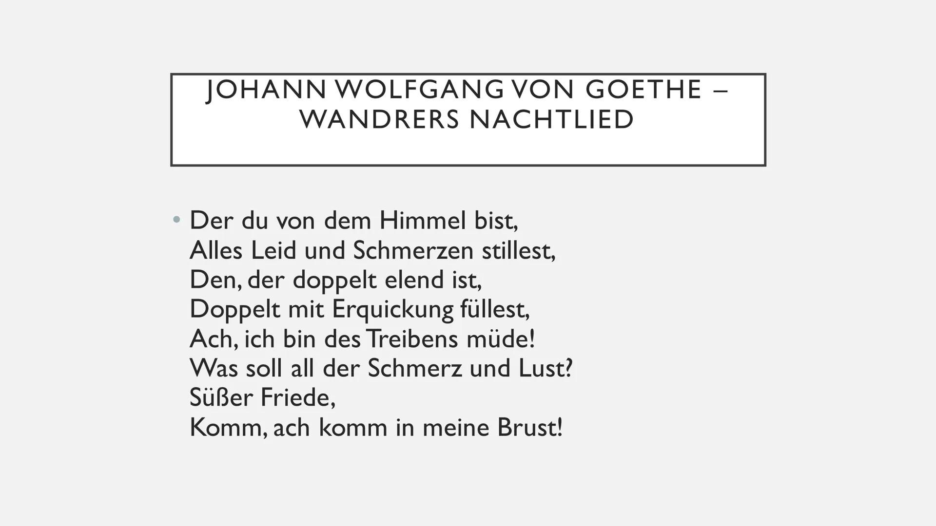 WEIMARER KLASSIK (CA. 1786-
1805/ 1832)
Louisa Spiegel Klassik
Was fällt euch ein ? "EDEL SEI DER MENSCH, HILFREICH
UND GUT."
Johann Wolfgan