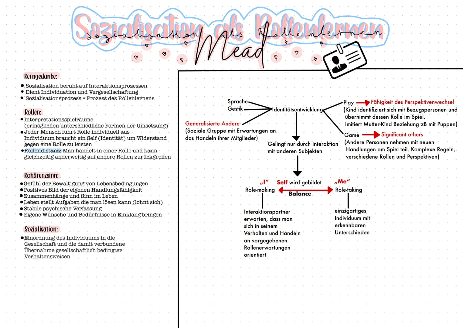 Sestalisaning of yolavalemen
Mead
Kerngedanke:
Sozialisation beruht auf Interaktionsprozessen
• Dient Individuation und Vergesellschaftung
•