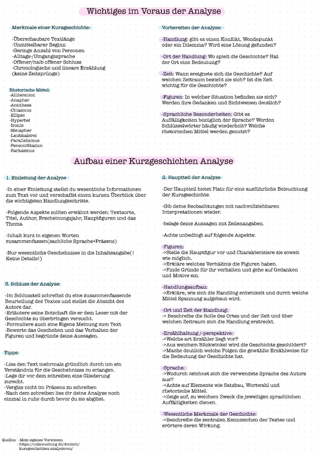 Einfach Kurzgeschichten Analyse: Beispiele, Aufbau & PDF