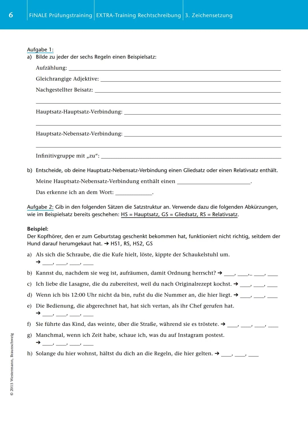 © 2015 Westermann, Braunschweig
EXTRA-Training
FINALE Rechtschreibung
Inhaltsverzeichnis
1. Groß- und Kleinschreibung
2. Getrennt- und Zusam
