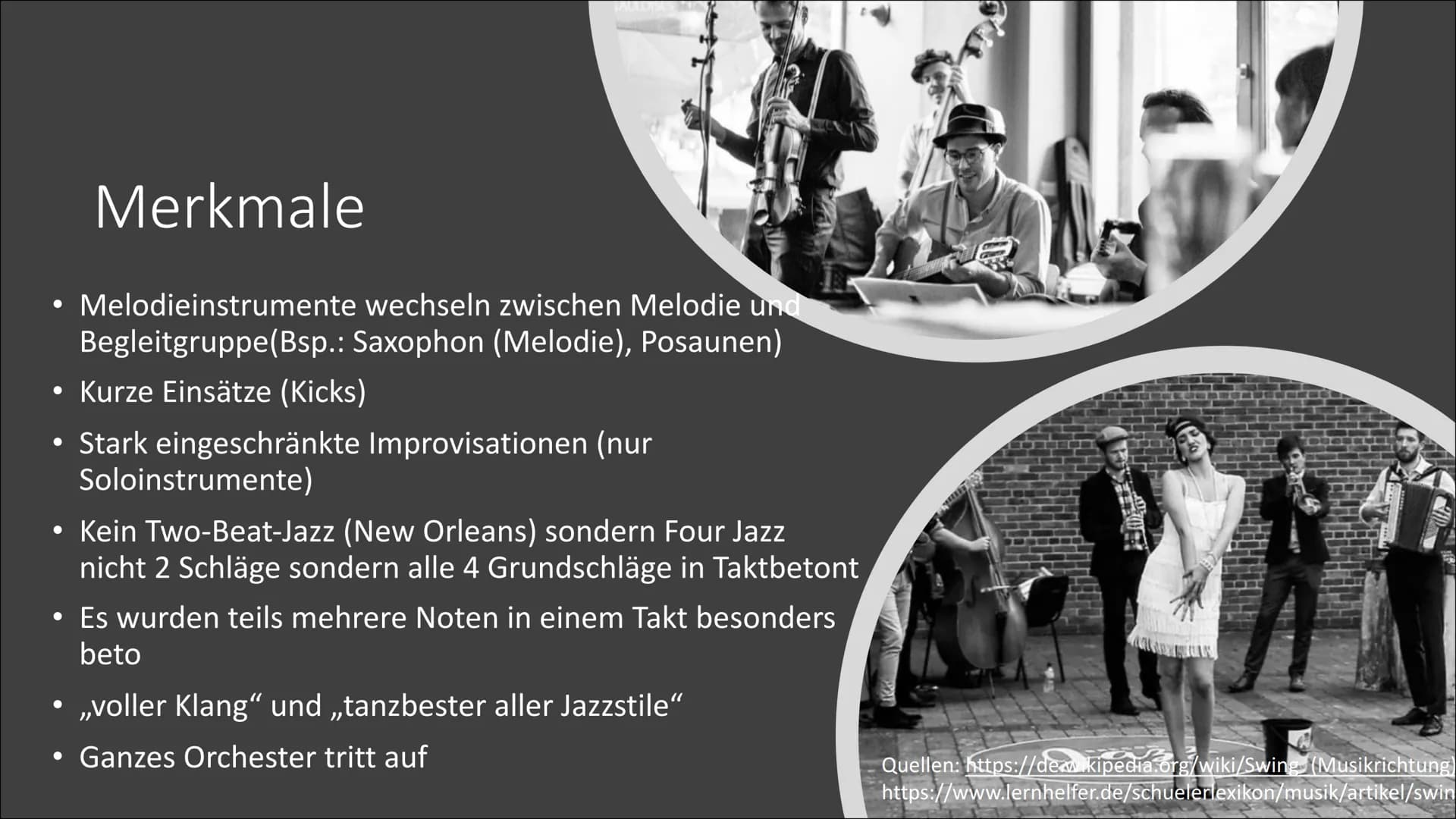 차 수
Andu N
ONCIMS Entstehung
entstand 1920-1930 in USA als Jazzstiel
von Afroamerikanern erfunden
bildete sich aus Dixieland- und Chicago-Ja