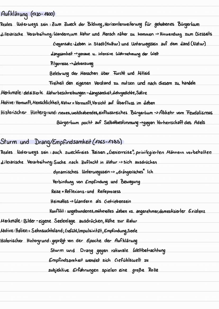 Lyrik-Unterwegssein
Gedichtsvergleich
Aufbau
For males
Reisethematik
Themen/Motive
Möglichkeiten
Epochenüberblick
Barock (1600-1720)
Aufklär
