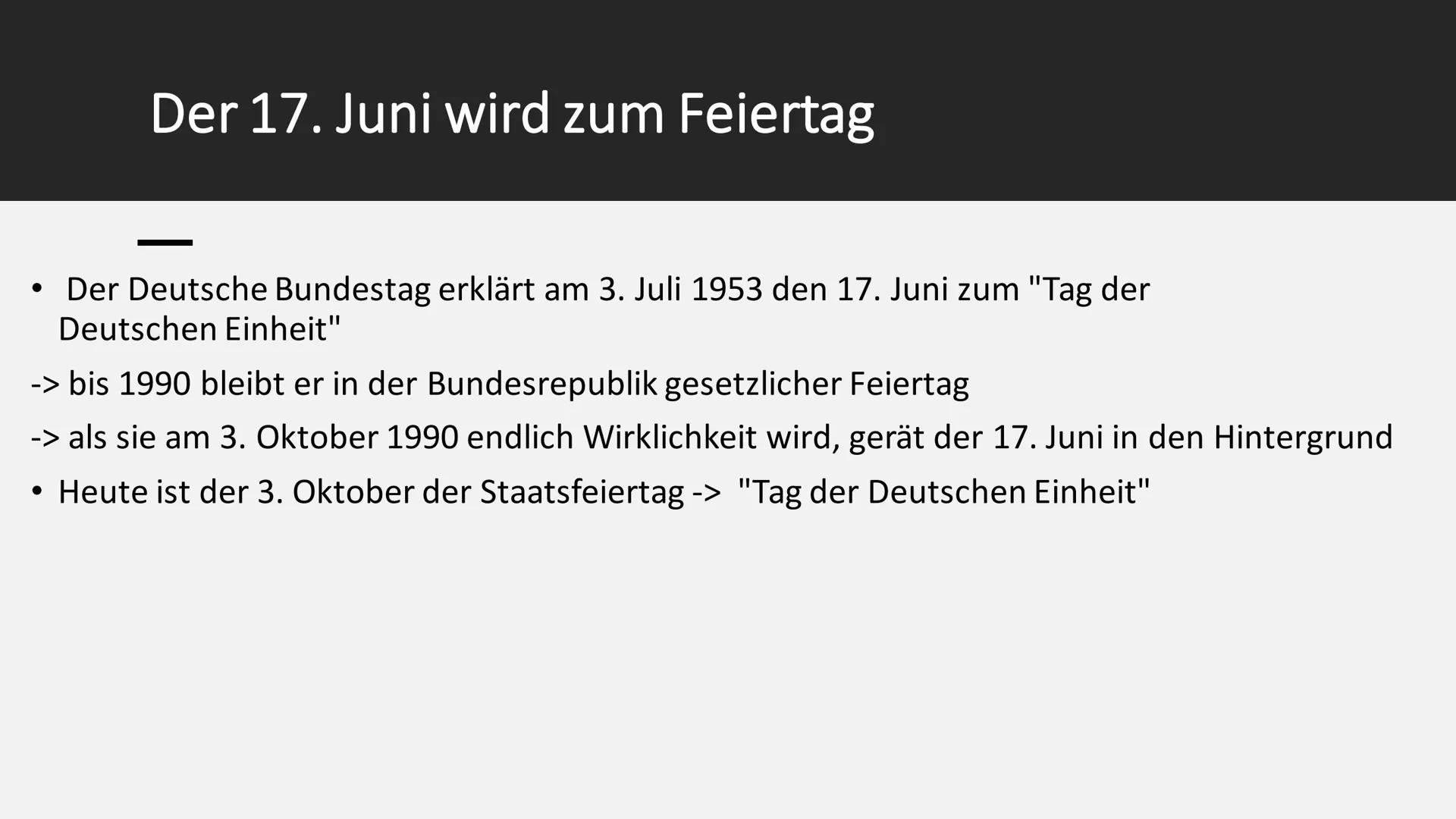 Der Volksaufstand in der DDR 1953 Themen:
• Ursachen für den Volksaufstand
• Verlauf
Verbreitung und Forderungen
Folgen und Reaktionen
Niede