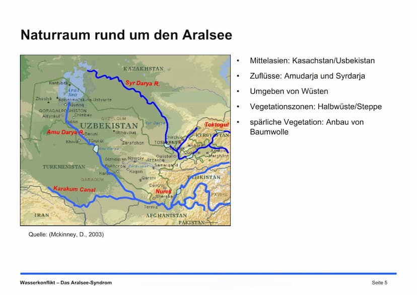 0
100 km
Kazakhstan
Mo'ynoq
Uzbekistan
•Nukus
Aral
1960
1970
1980
1990
2000
2004
2008
Quelle: Berliner Wasserbetriebe, o.J. Wasserkonflikt -