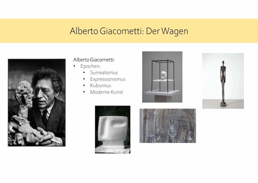 Alberto Giacometti: Der Wagen
Max Ernst: Capricorn Alberto Giacometti: Der Wagen
Titel:
Jahr:
●
1950
Technik:
Der Wagen
Die Frau auf dem Wag