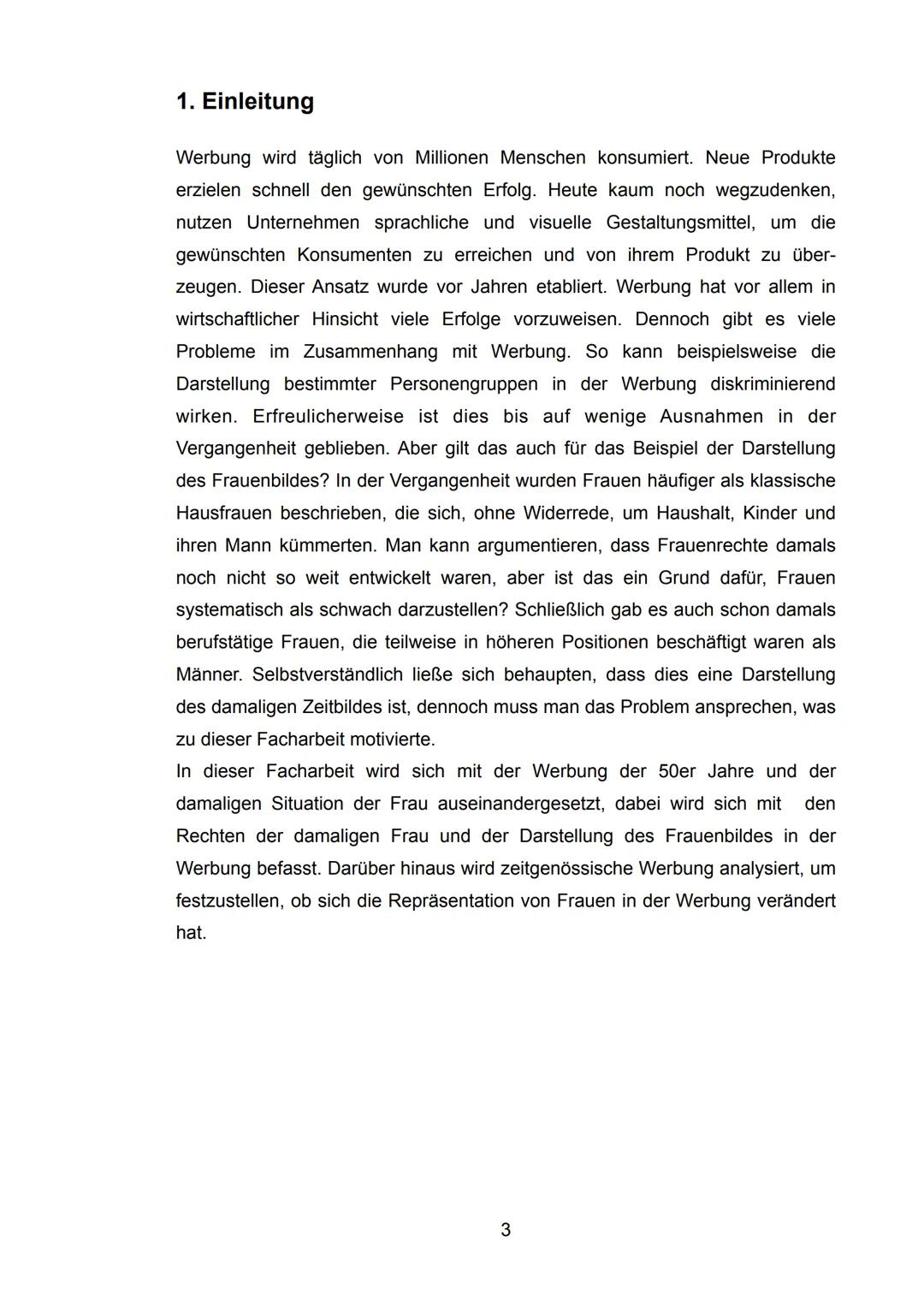 Fichte Gymnasium Hagen

Gegenüberstellung der Darstellung des Frauenbildes in der
der Werbung der 50er Jahre und der Gegenwart

FRAUEN AN DE