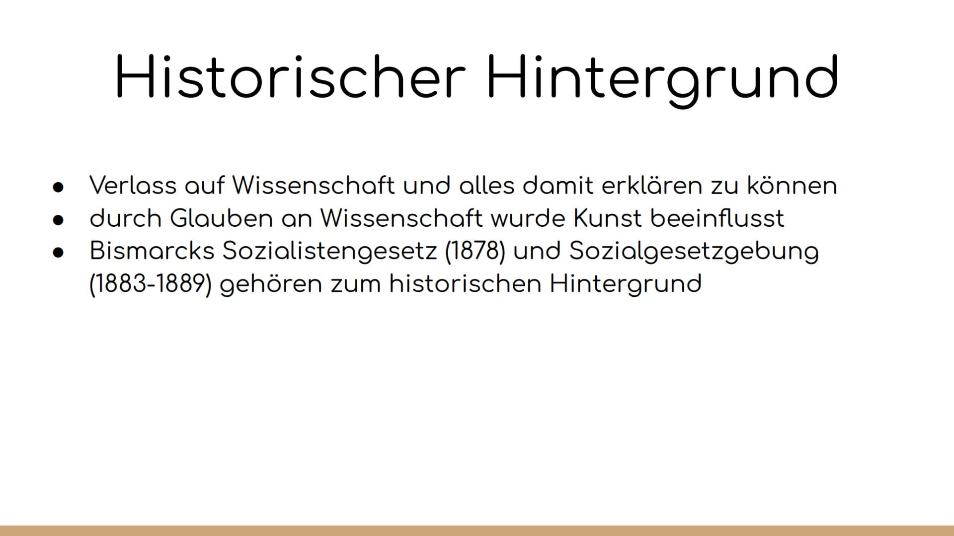 Naturalismus Definition
• Allgemeines
Wie hat sich die Epoche
entwickelt?
• Zeitgeschichtliche
Einordnung
Historischer Hintergrund
Literatur