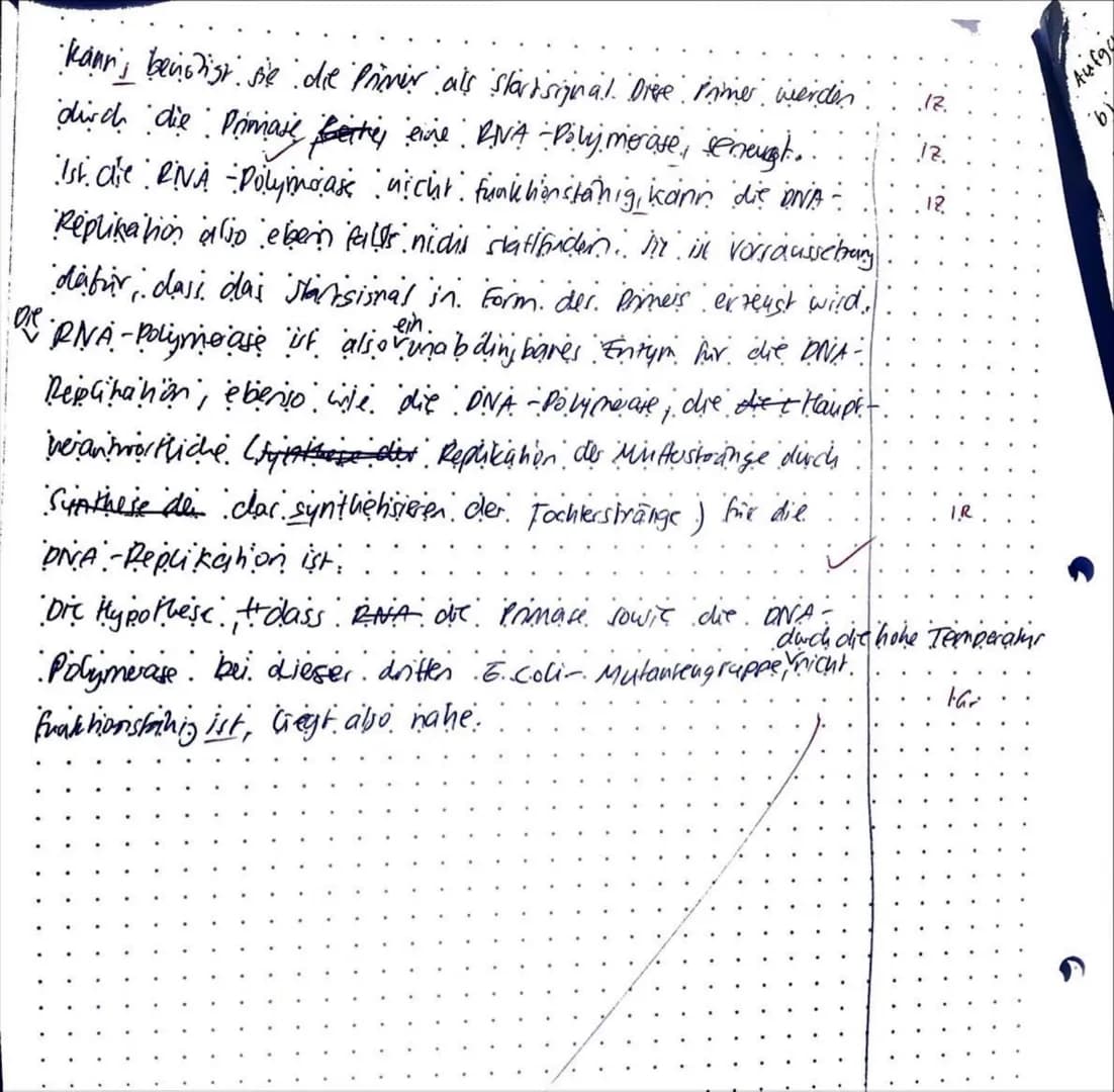 # 1. Klausur Genetik, 07.11.2024

Aufgaben:

1. DNA als Träger der Erbinformation

Name:

14
Ben
14 13 1ζωμο 9 8 7 6 5 4 3 2 1 0
5 2-1112122