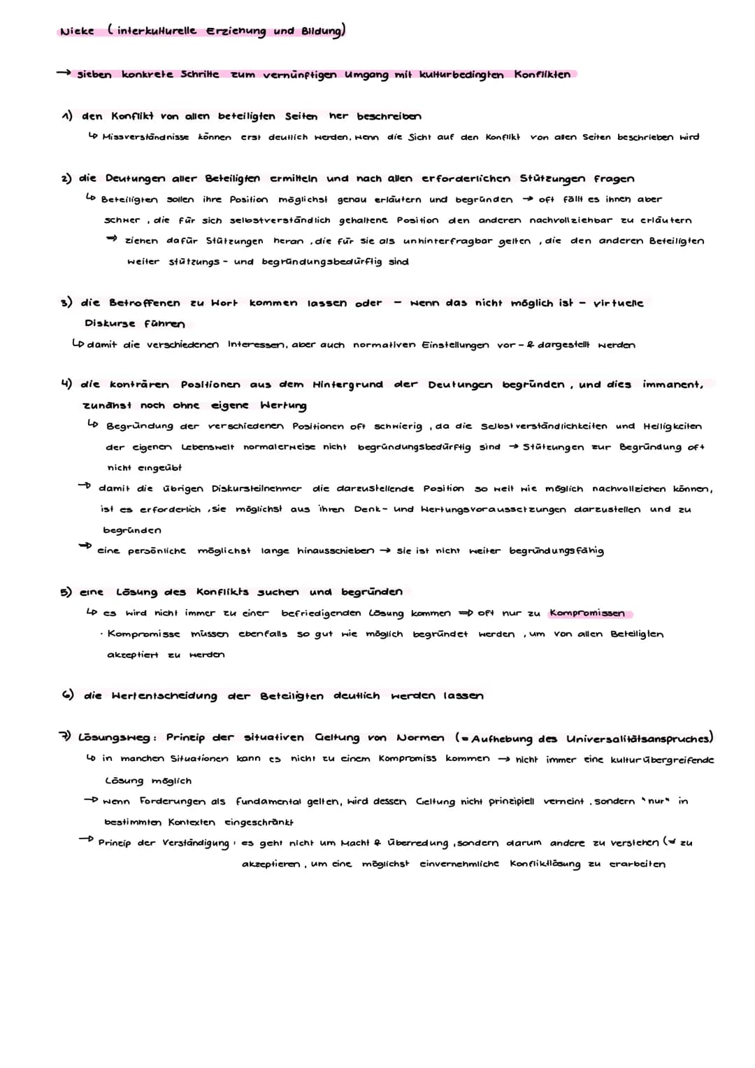 Nieke (interkulturelle Erzienung und Bildung)
Begriffe / Definitionen
*Ethnien = Volksgruppen aus bestimmten Gebieten, die eine gemeinsame K