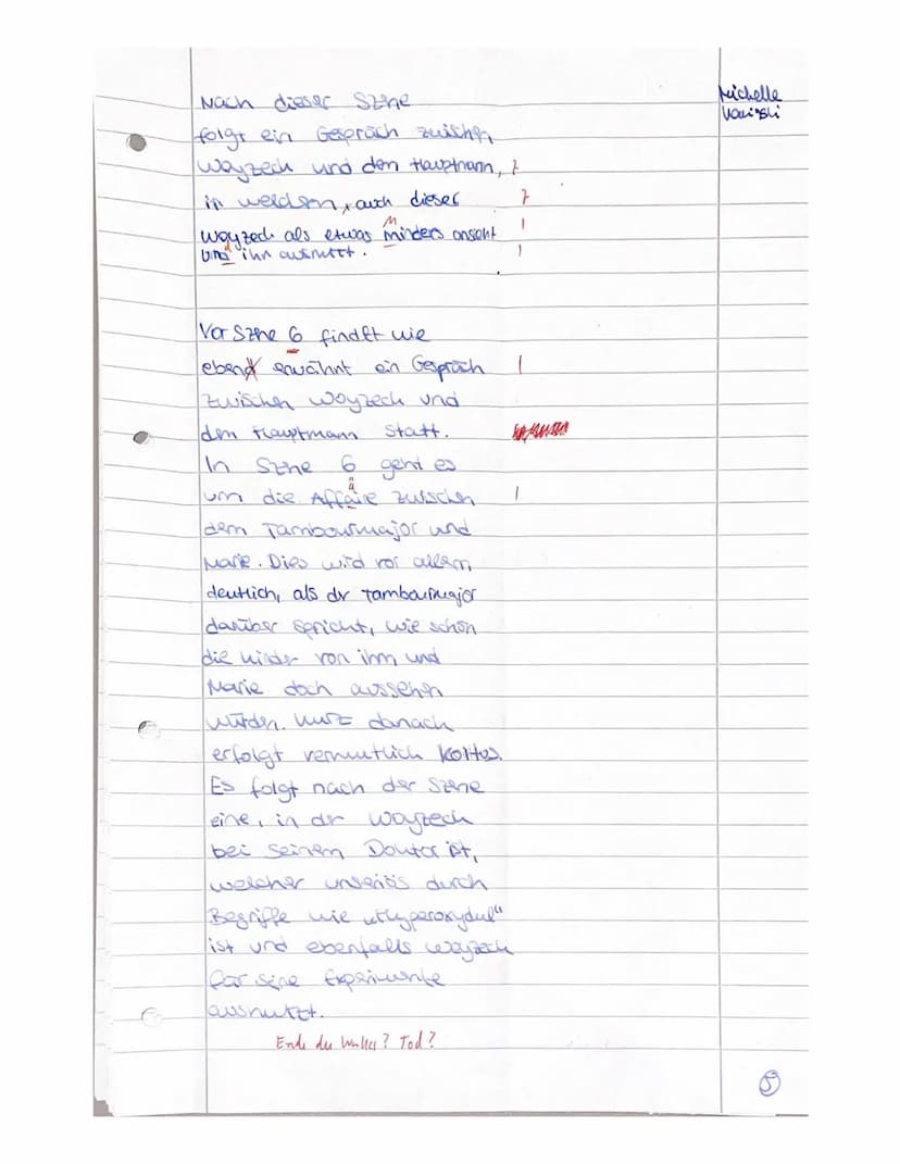 GK-Klausur
Woyzeck
[4] Kammer
Mane hat Geschich von Tambouling
weldes sie toll findet & horslecht es word.
Marie sitzt, ihr Kind auf dem Sch