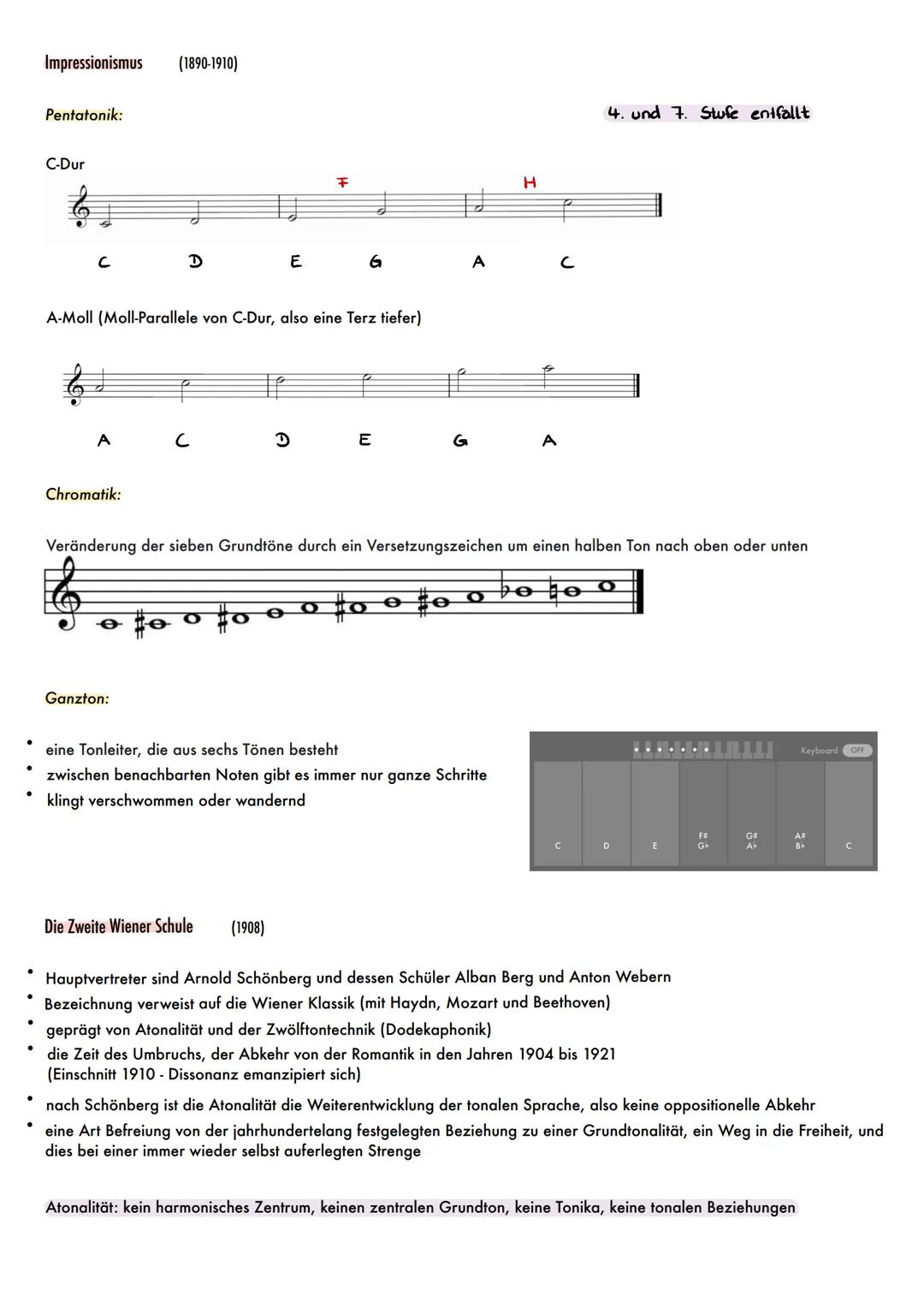 Neue Musik
●
.
●
Romantik
Musikalische Merkmale:
(1820-1900)
reiner Ausdruck des Gefühls/ Seelenzustände
Ausdruck der Gefühle durch harmonis