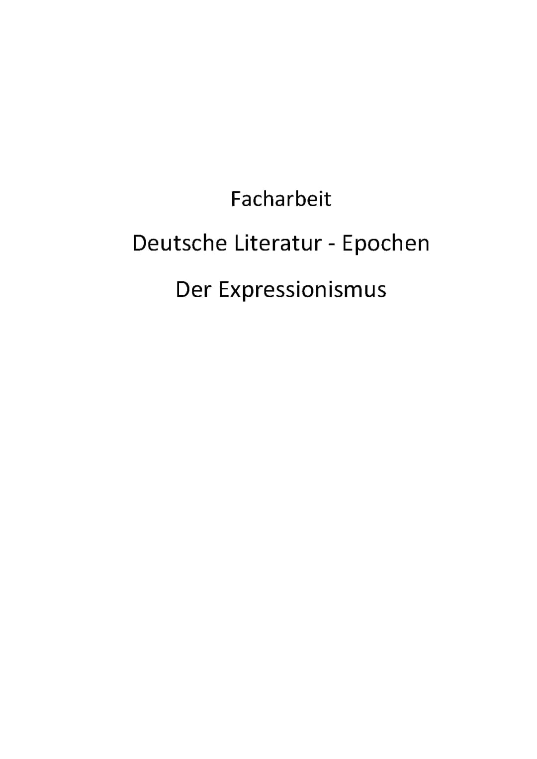 Expressionismus in der Literatur und Kunst: Merkmale, Autoren und Werke
