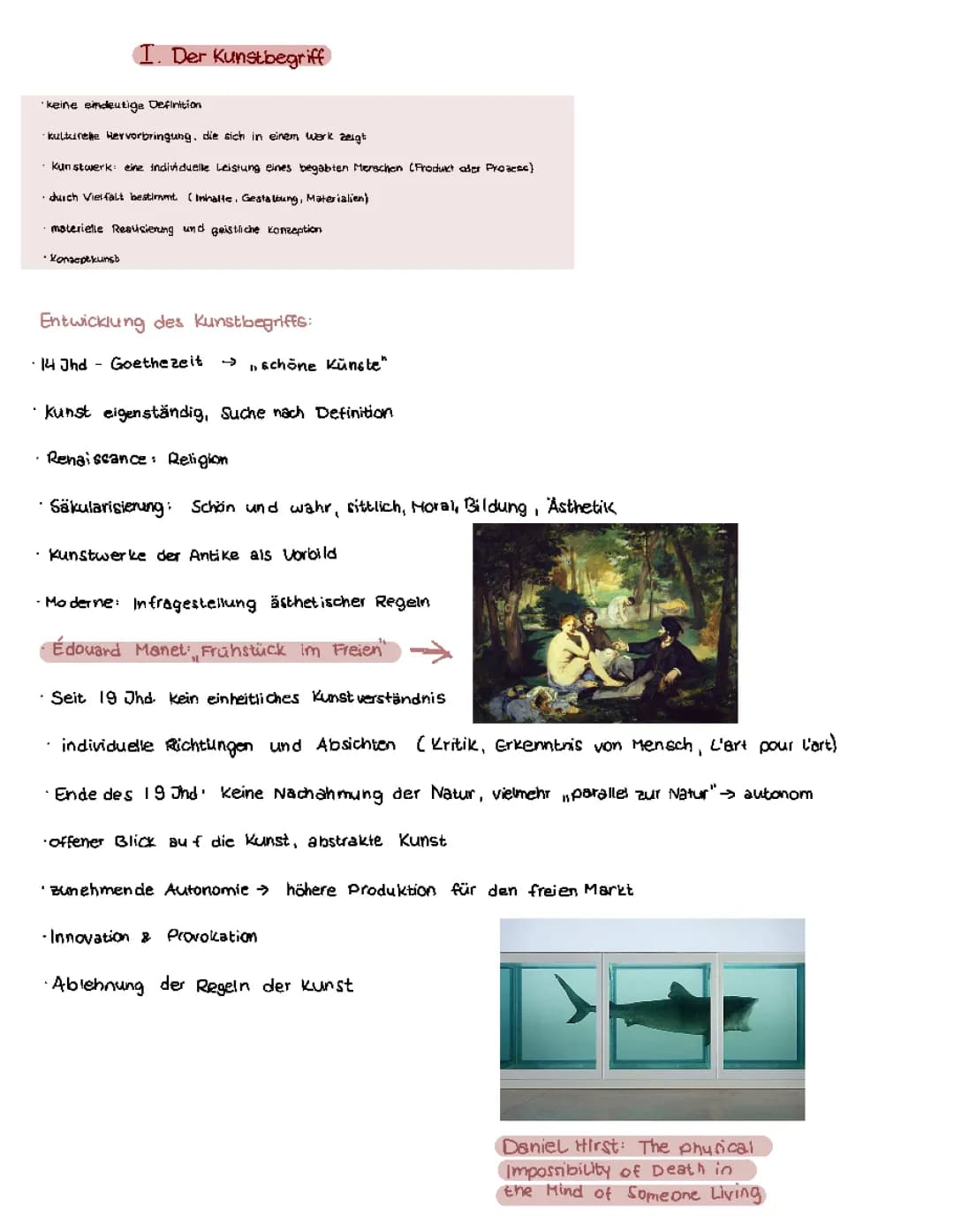 Zusammenfassung der Themen: Kunstbegriff, Kunst als Zeichensystem und Konzeptkunst 