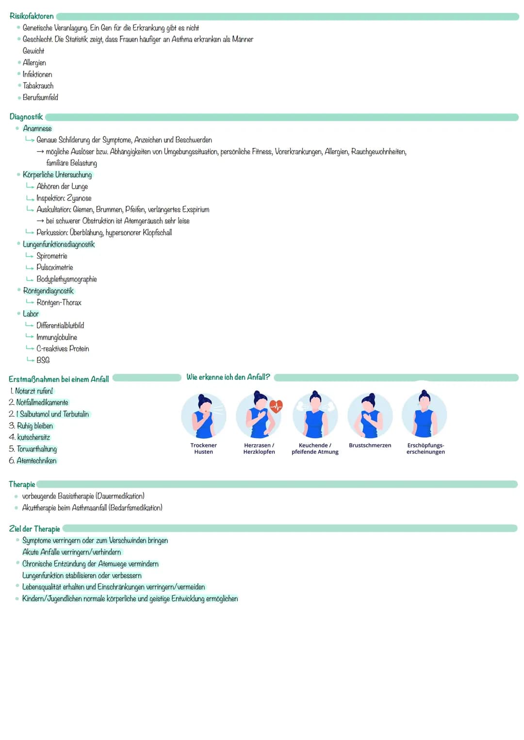Definition Asthma Bronchiale
= chronische Entzündung der Atemwege (Bronchien)
-> zählt zu den häufigsten Volkskrankheiten in Deutschland
Prä