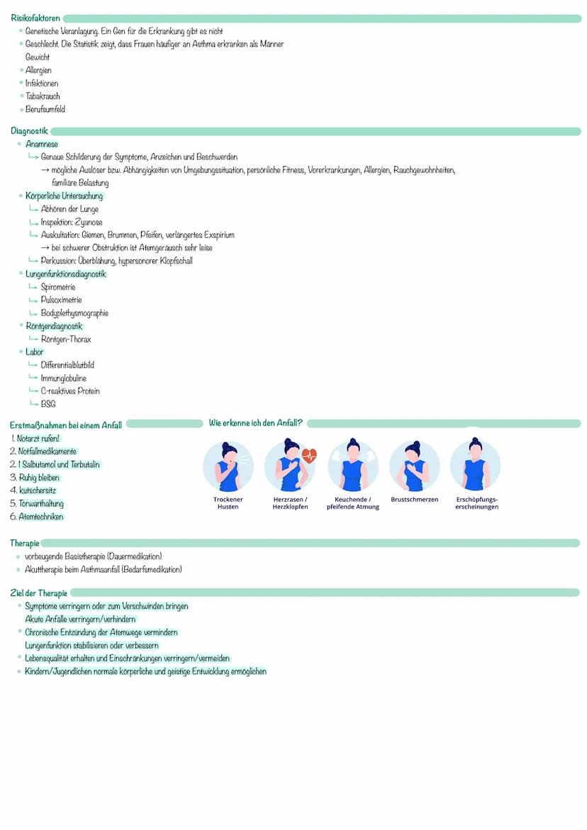 Definition Asthma Bronchiale
= chronische Entzündung der Atemwege (Bronchien)
-> zählt zu den häufigsten Volkskrankheiten in Deutschland
Prä