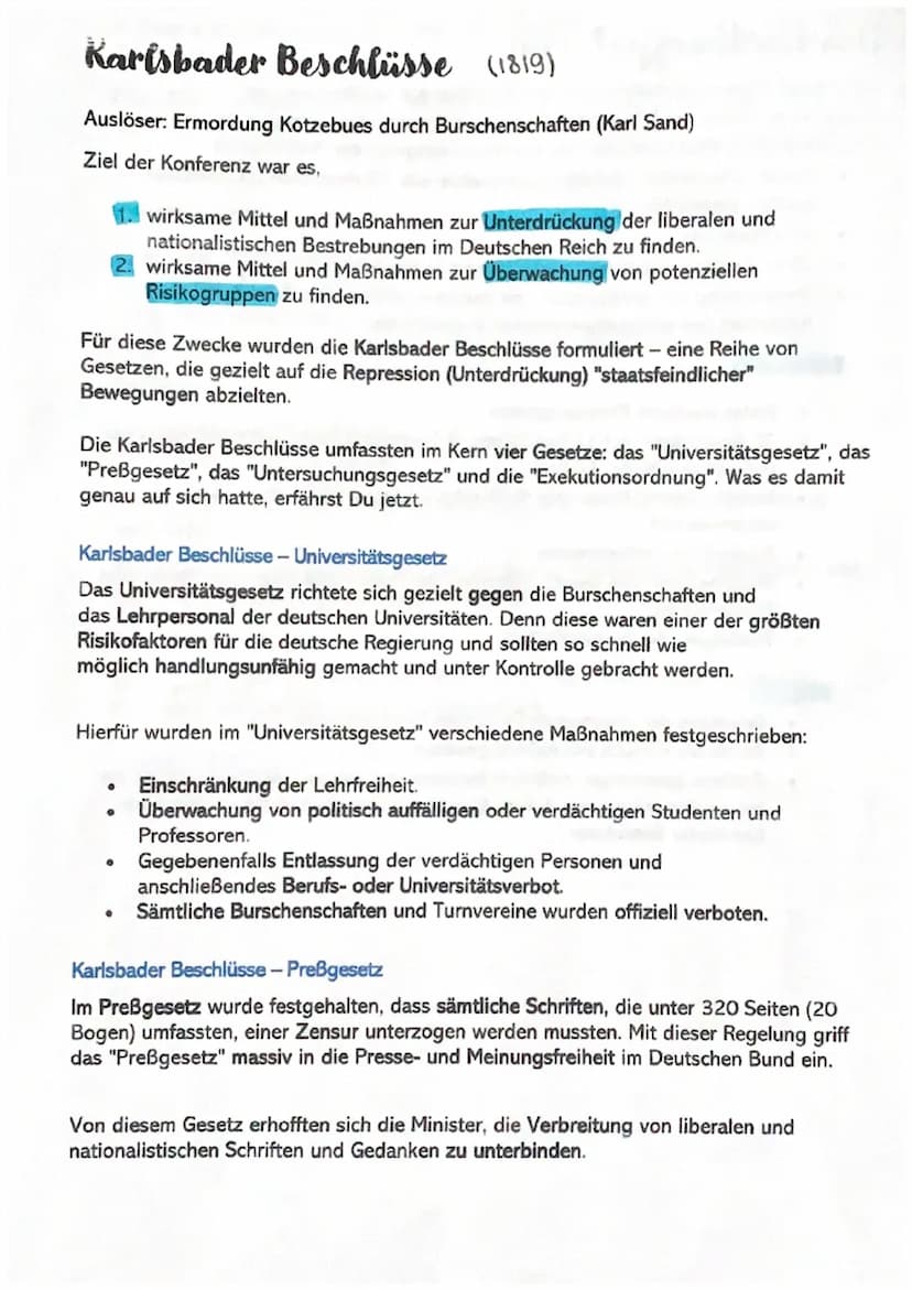 Wiener Kongress (1814/1815)
●
●
●
●
Napoleon befindet sich auf der Insel Elba im Exil
Neue Ordnung für Europa muss gefunden werden
Sieger: E
