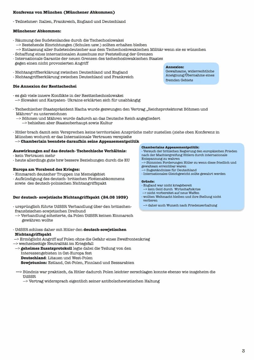 Lernzettel - Geschichte
NS Außenpolitik im Bezug zu internationalen Beziehungen
1. Grundlagen: NS-Rassenideologie
Ziele:
- Groß- und Weltmac