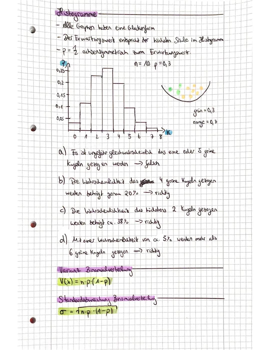 -
-
5. Mathematikklausur
Stochastik → Bernoulli, Binomialverte lung
→ Baumdiagramme, Zufallsgröße, Wahrscheinlich kedsvertelung,
Erwartungsw