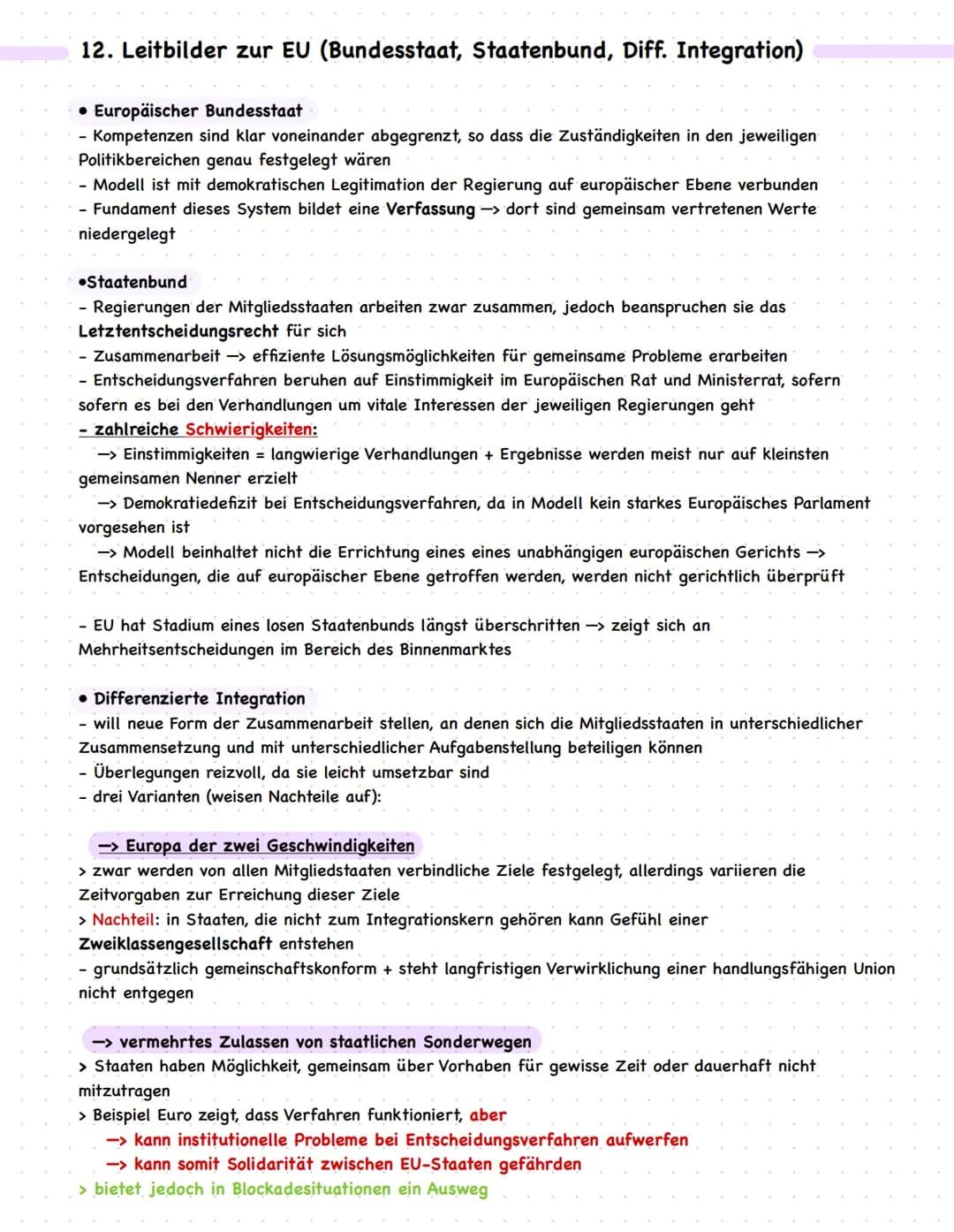 4. Prinzipien der EU
- Eu hat ein eigenes System von Institutionen und Entscheidungsverfahren entwickelt.
L Liegt daran, dass EU kein Staat 