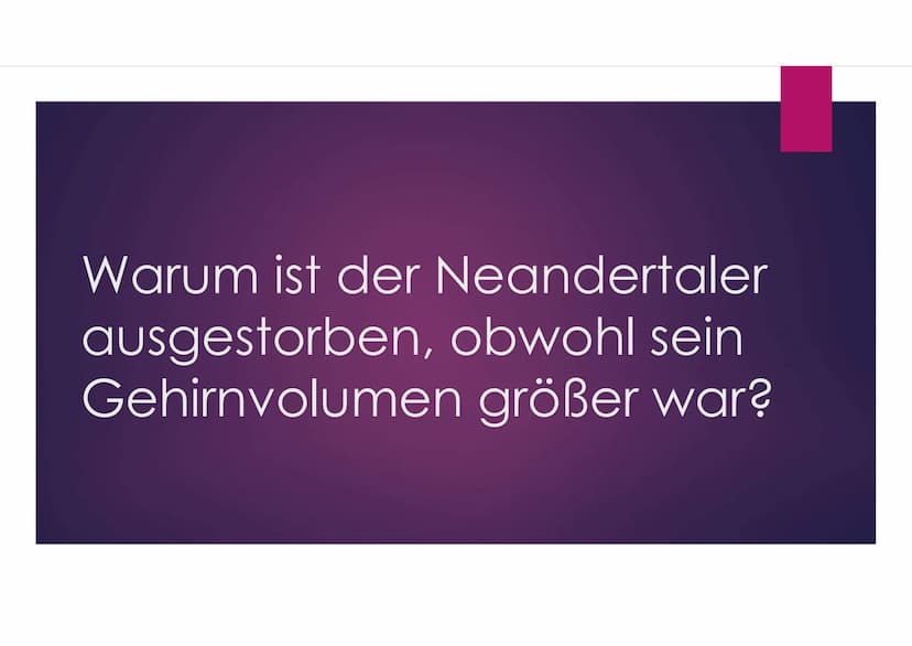 Der Neandertaler
EINE PRÄSENTATION VON VANESSA BEHRENS Gliederung
Zeitliche Einordnung
Allgemeines über den Homo neanderthalensis
DNA-Vergle