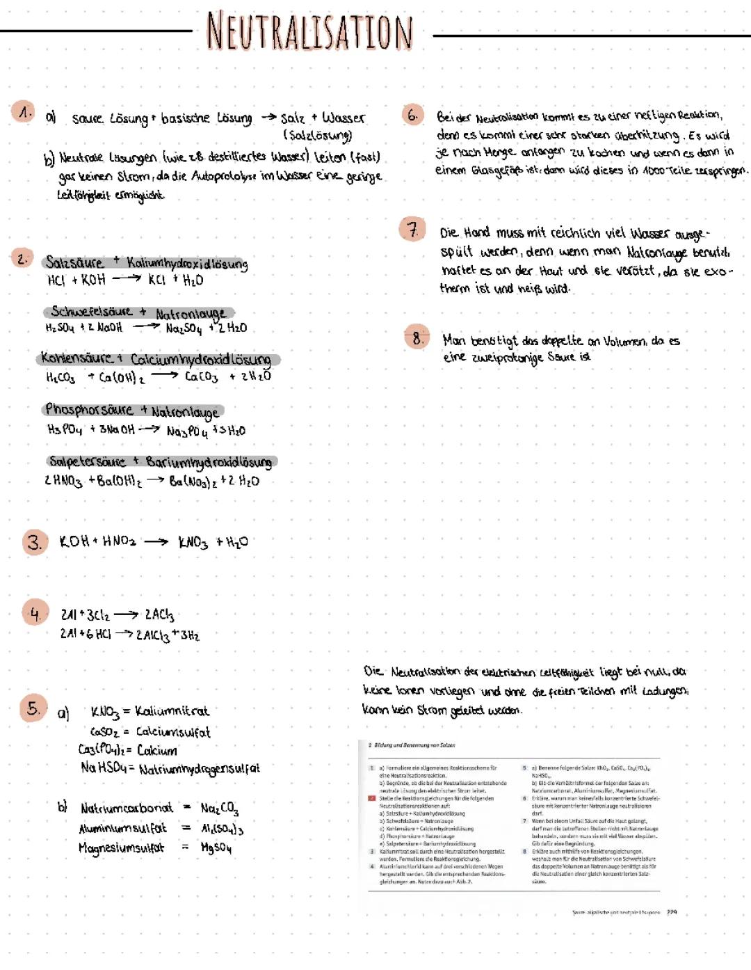 Was ist eine Neutralisation? Neutralisation einfach erklärt mit Beispielen und Reaktionsgleichungen!