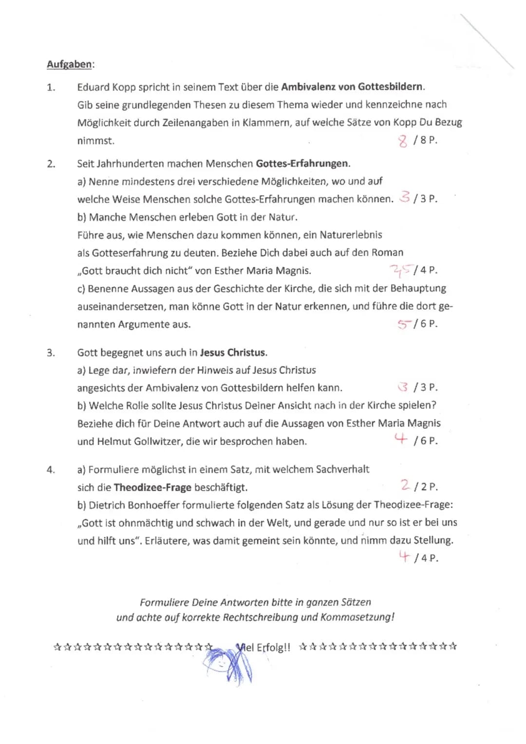 Text:
Ist Gott eine Frau?
1
Der Schweizer Schriftsteller und Pfarrer Kurt
2 Marti veröffentlichte im Jahr 1980 ein Gedicht,
3 das mit den Wo