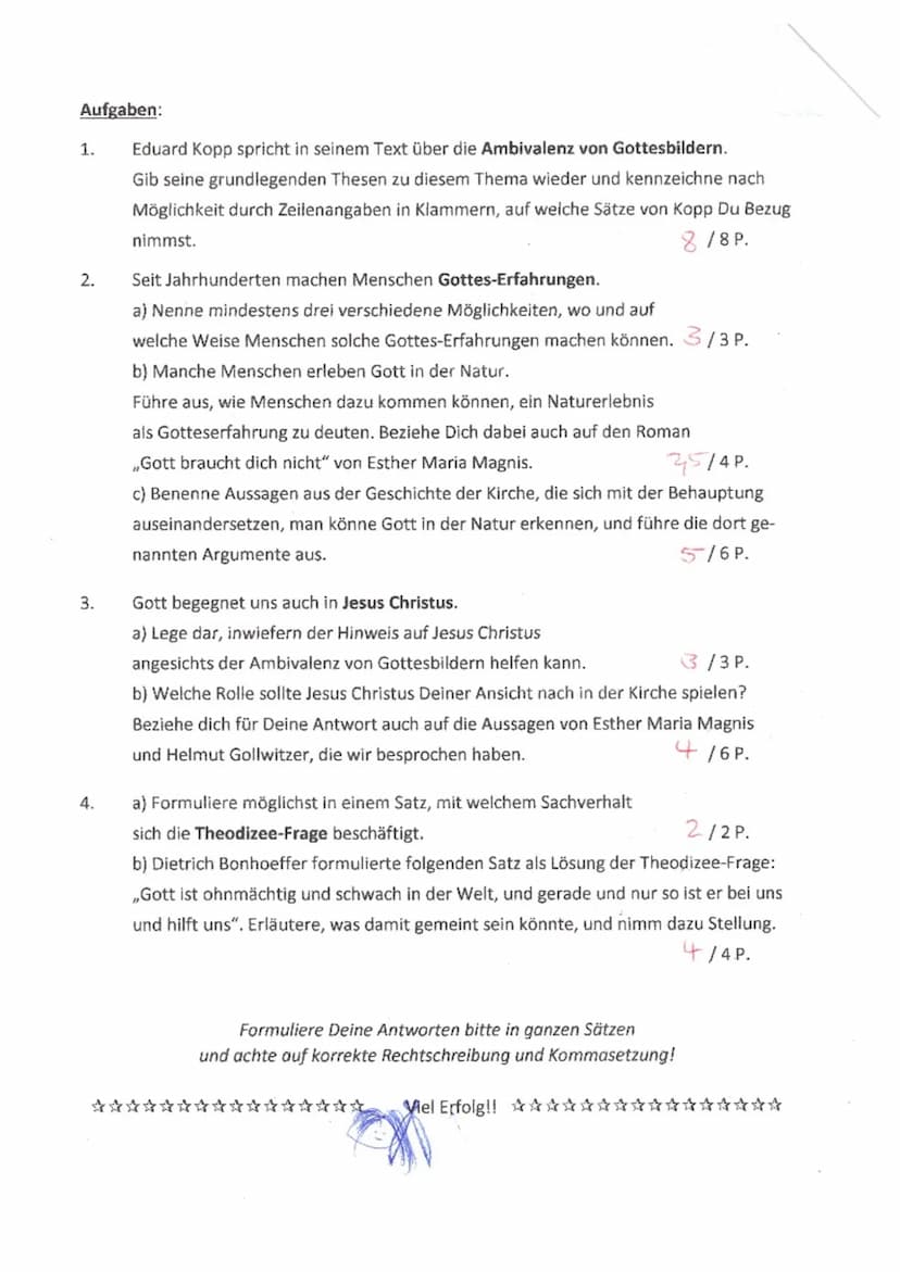 Text:
Ist Gott eine Frau?
1
Der Schweizer Schriftsteller und Pfarrer Kurt
2 Marti veröffentlichte im Jahr 1980 ein Gedicht,
3 das mit den Wo