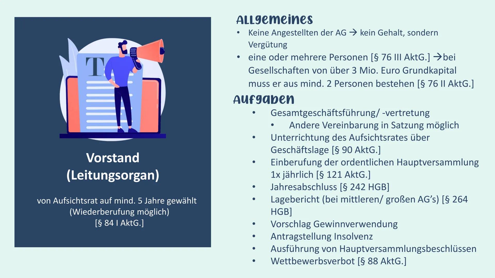 # Aktiengesellschaft

• Kapitalgesellschaft mit eigener
Rechtspersönlichkeit

• Gesellschafter (Aktionäre) durch Einlagen in
Form von Aktien