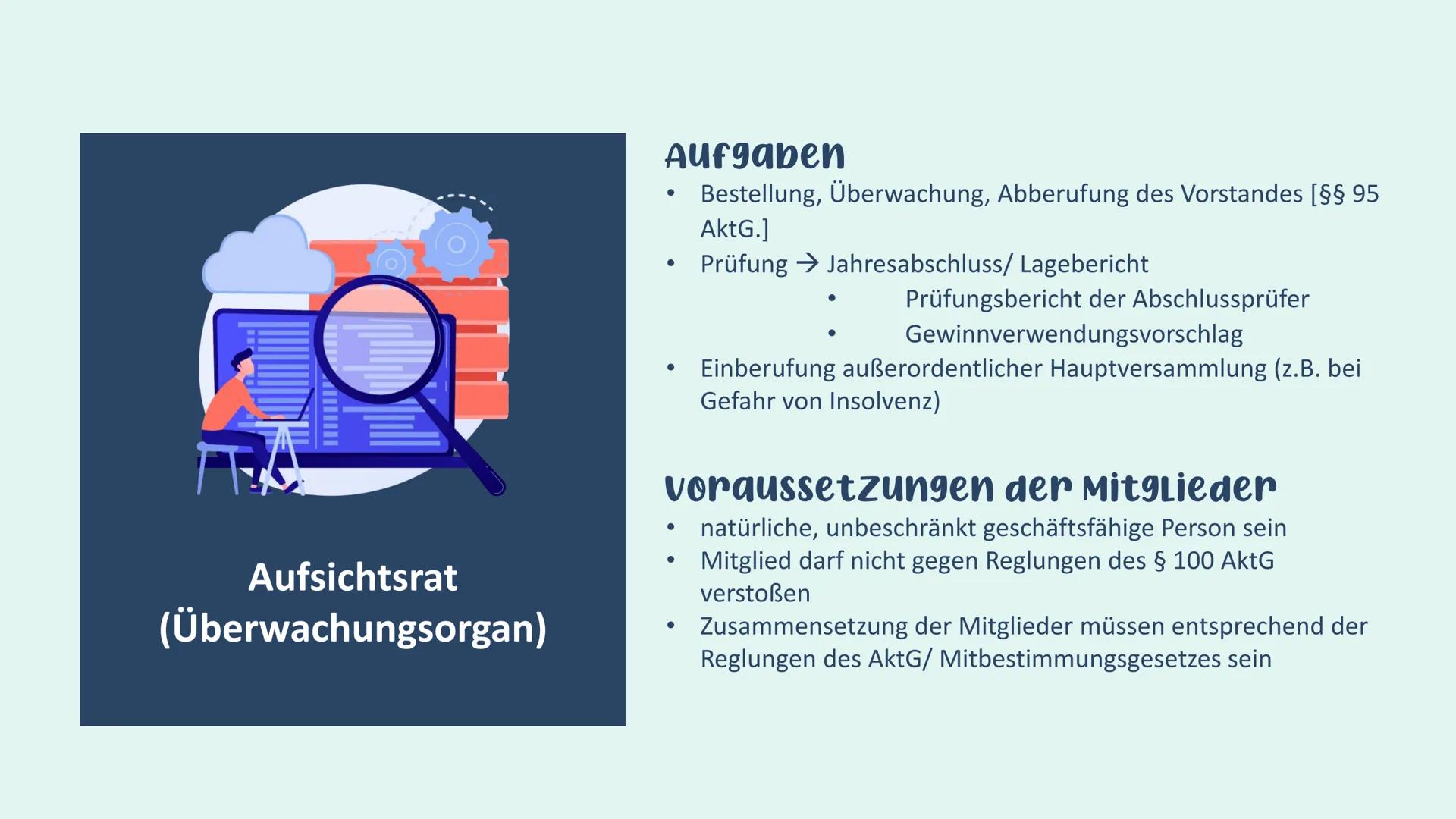 # Aktiengesellschaft

• Kapitalgesellschaft mit eigener
Rechtspersönlichkeit

• Gesellschafter (Aktionäre) durch Einlagen in
Form von Aktien