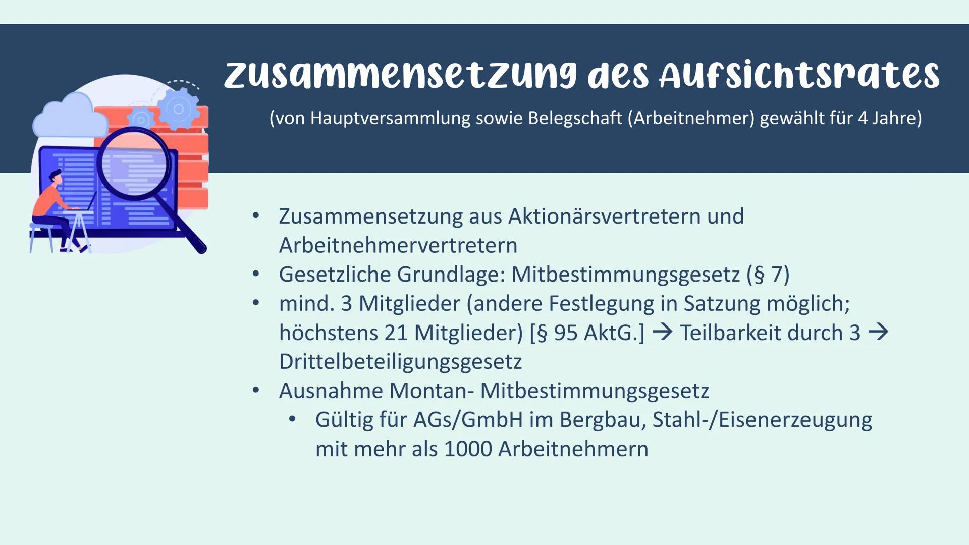 # Aktiengesellschaft

• Kapitalgesellschaft mit eigener
Rechtspersönlichkeit

• Gesellschafter (Aktionäre) durch Einlagen in
Form von Aktien