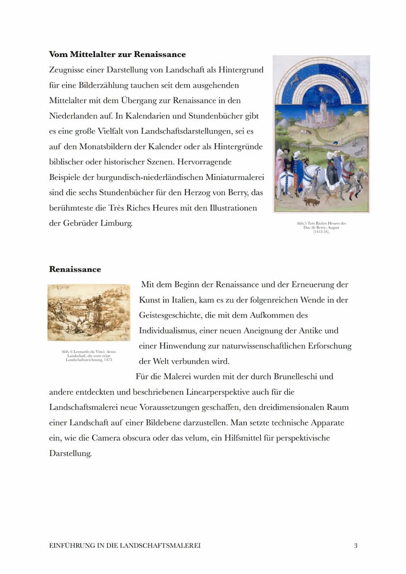10. Oktober 2021
Einführung in die
Landschaftsmalerei
Der Begriff "Landschaft" leitet sich aus dem Althochdeutschen ab. Er ist seit dem
12. 