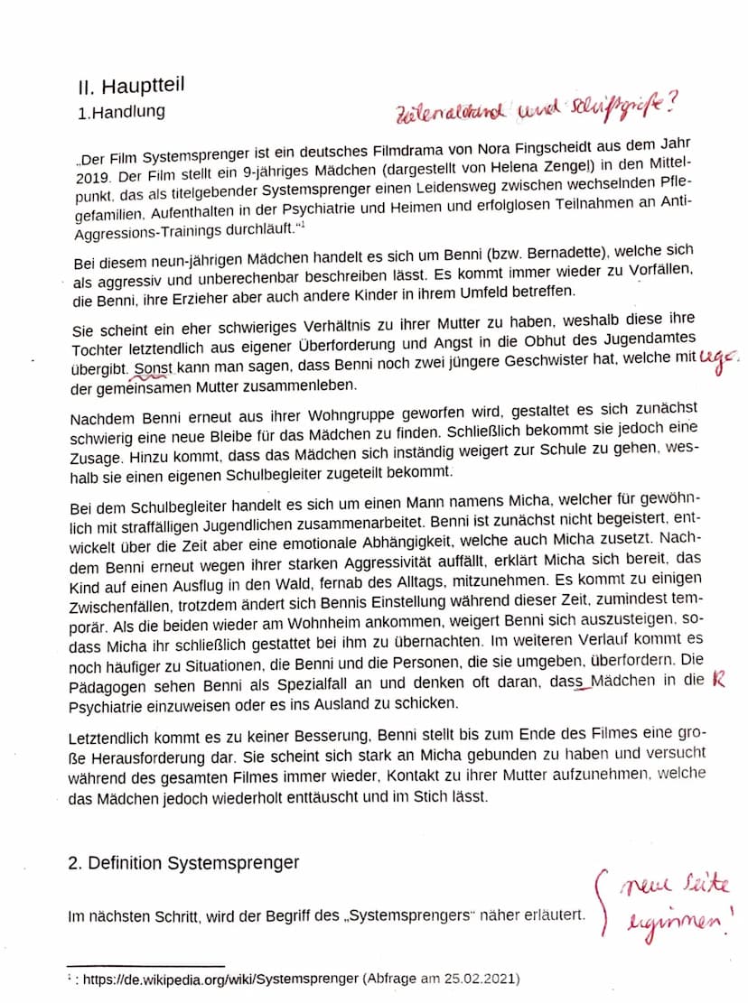 Verfasser:
Kurs:
Chancen und Grenzen pädagogischer Einrichtungen
Betreuer:
Facharbeit im Fach Pädagogik
SYSTEMSPRENGER
Abgabetermin:
Leistun