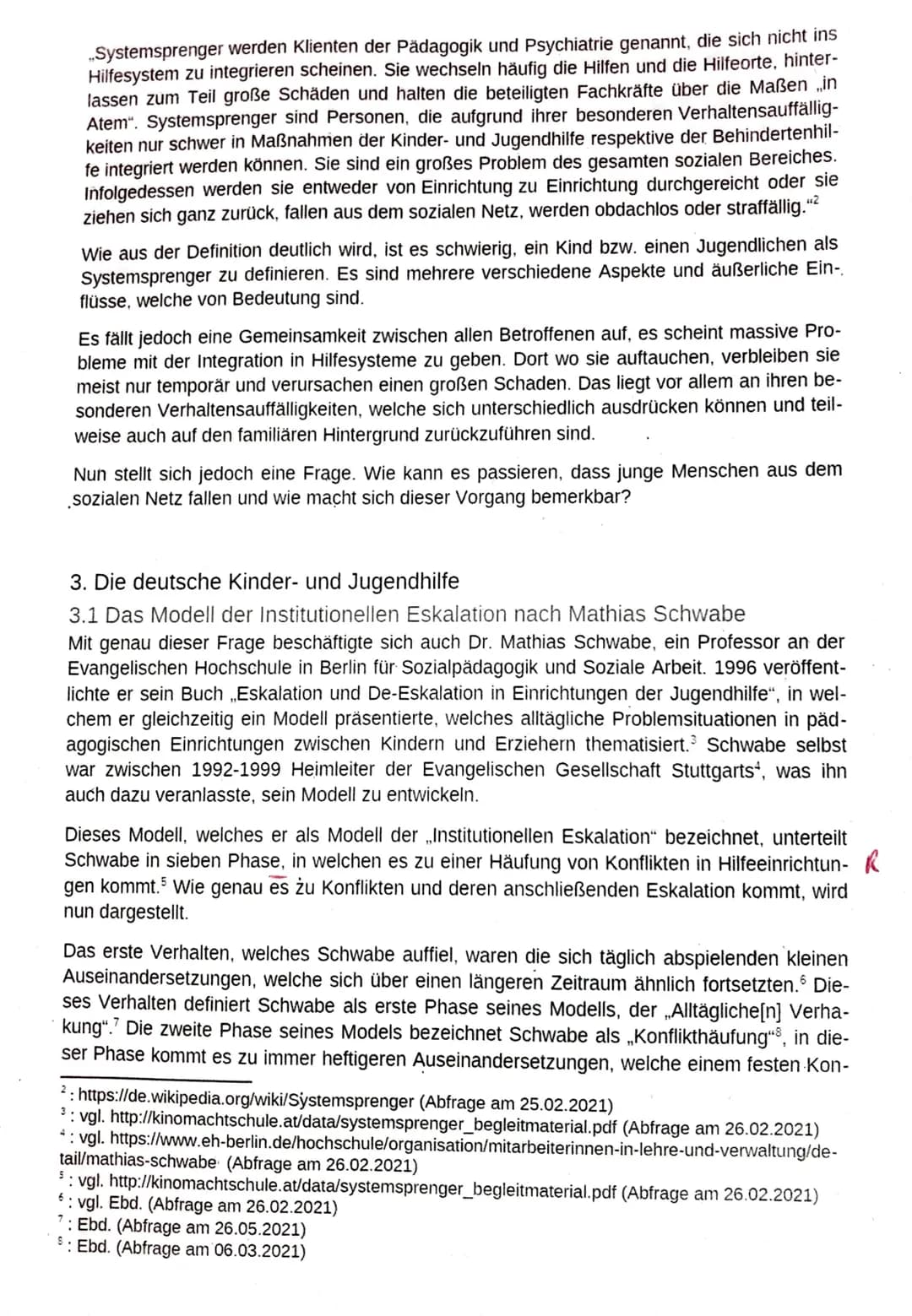 Verfasser:
Kurs:
Chancen und Grenzen pädagogischer Einrichtungen
Betreuer:
Facharbeit im Fach Pädagogik
SYSTEMSPRENGER
Abgabetermin:
Leistun