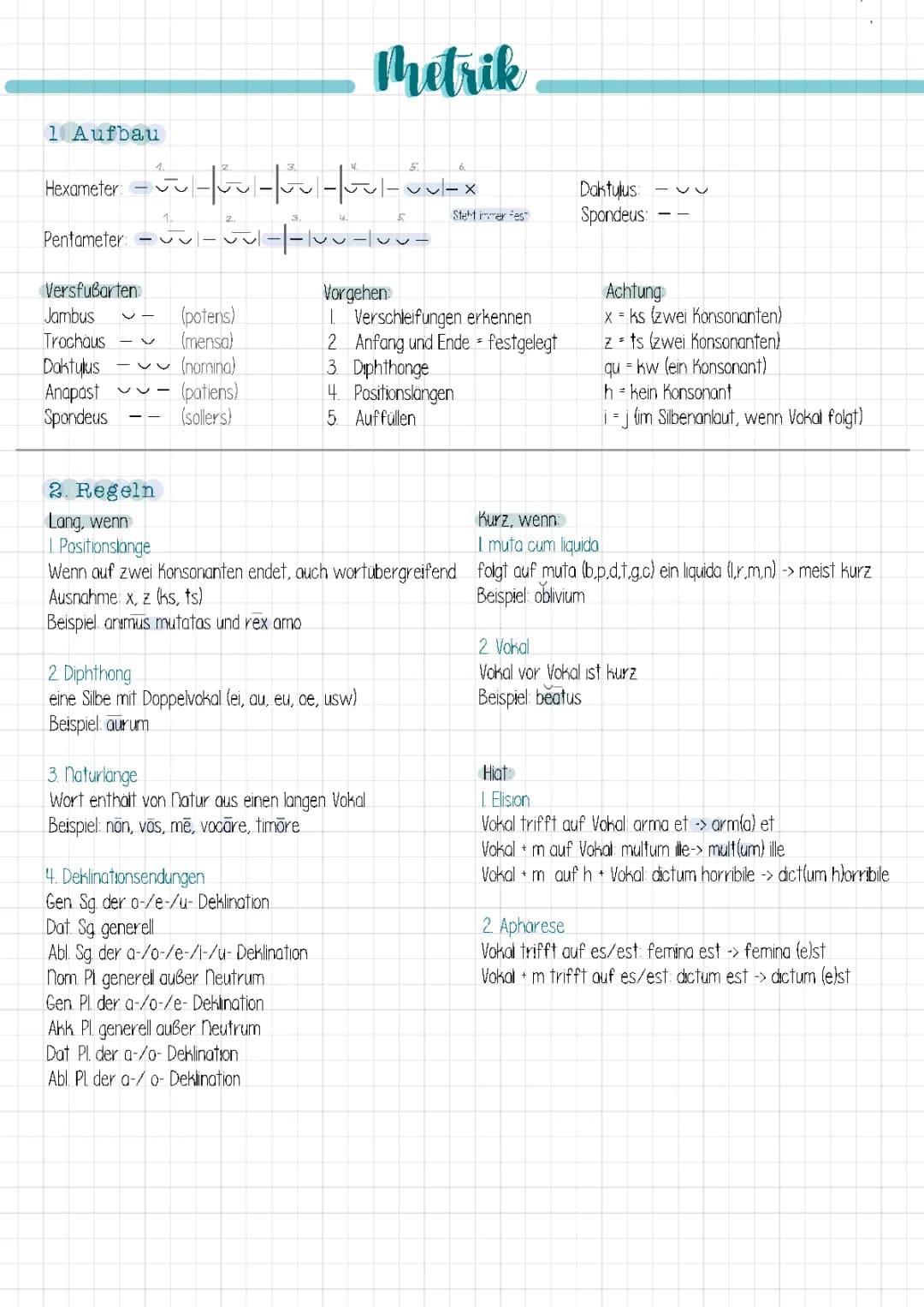 Metrik Latein (skandieren)