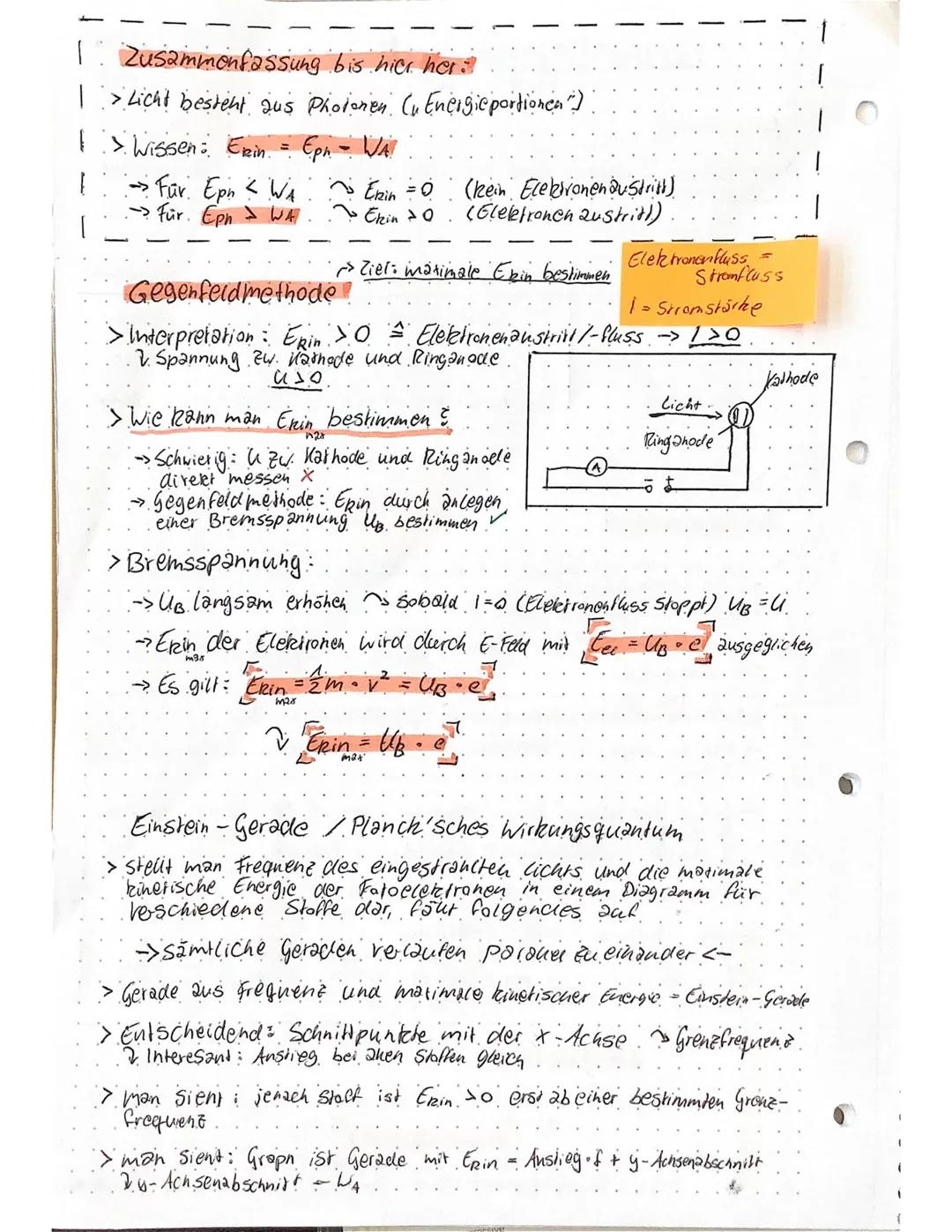 Quantenphysik
Elektroskop
Gerät
zum Nachweis elekh.
(adung und Spannung
-Anziehung/Abstopuns
Experiment
• eine geladene Zinkplatte wird an e