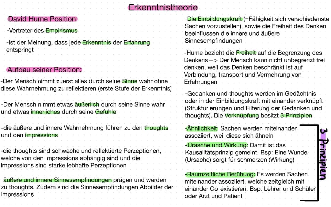 Ist David Hume ein Empirist? Was ist seine Theorie?