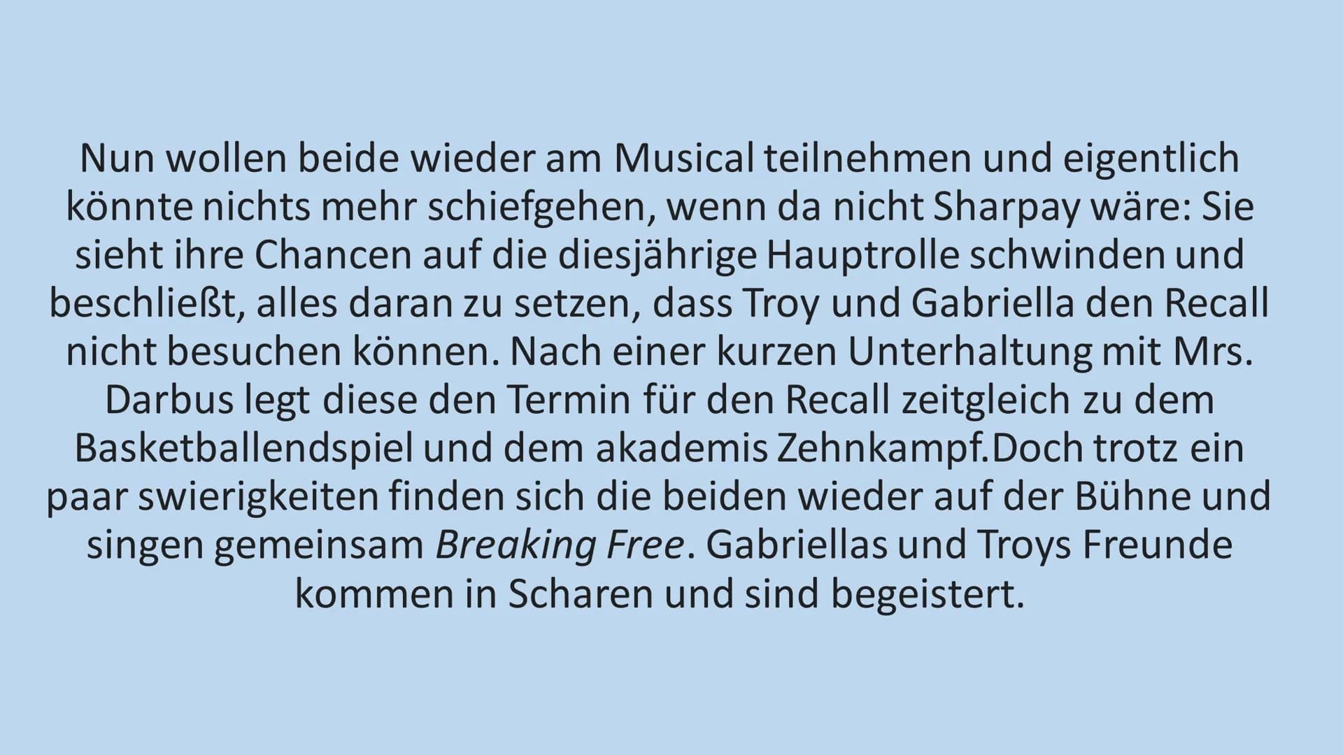 HIGH SCHOOL MUSICAL
HIGH
SCHOOL
MUSICAL Inhalt:
• High School Musical 1
High School Musical 2
High School Musical 3
●
●
Tournee
• Vanessa An