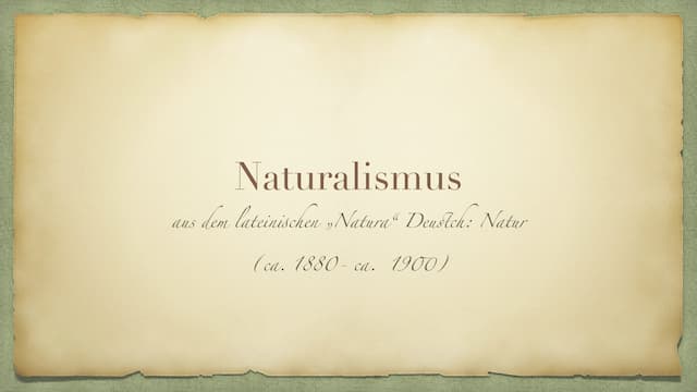 Know Naturalismus (Epoche) thumbnail