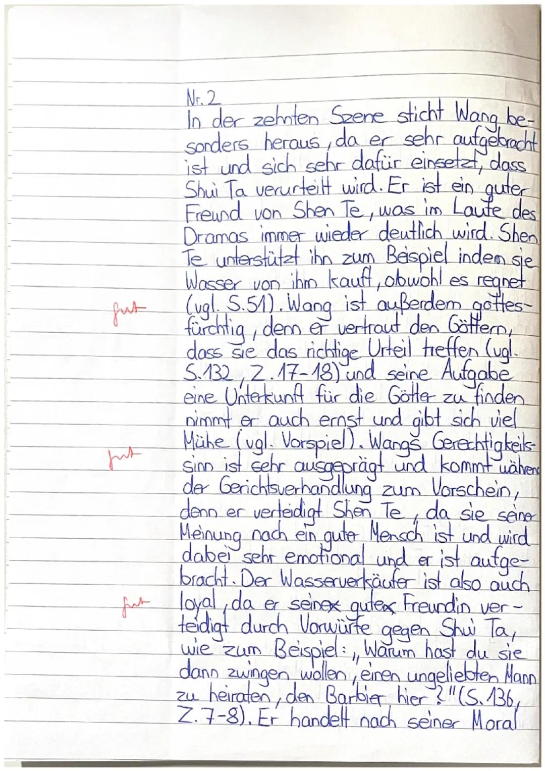 Jule Sophie Graw

Nr 1
Das Drama „Der gute Mensch von Sezuan"
von Bertold Brecht aus dem Jahr 1938
handelt von drei Göttern, die auf die
Wel