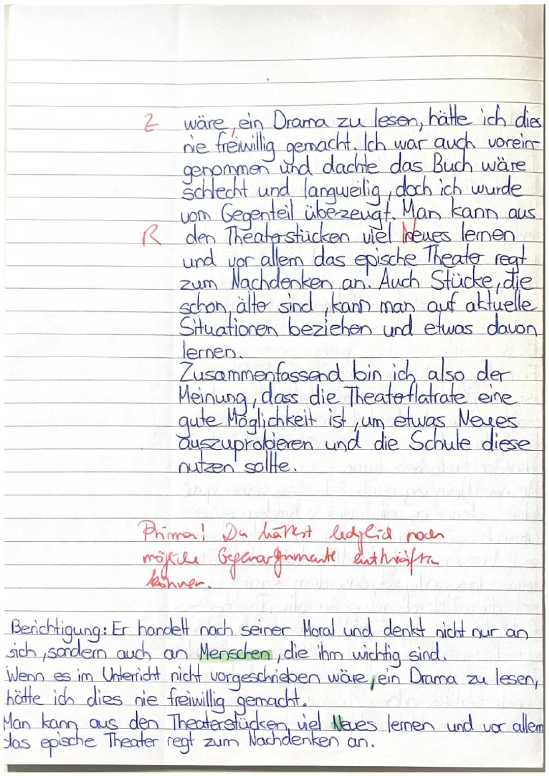 Jule Sophie Graw

Nr 1
Das Drama „Der gute Mensch von Sezuan"
von Bertold Brecht aus dem Jahr 1938
handelt von drei Göttern, die auf die
Wel