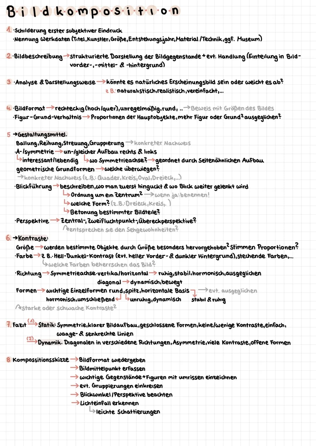 Bildkomposition
1.Schilderung erster subjektiver Eindruck
Nennung werkdaten (Titel, Kunstler, Größe, Entstehungsjahr,Material/Technik,ggf. M